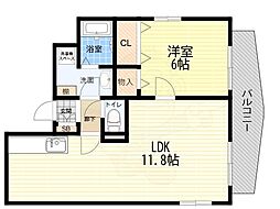 パル・デ塚口 1LDKの間取図画像