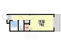 リアーズ武庫之荘 1Kの間取図画像