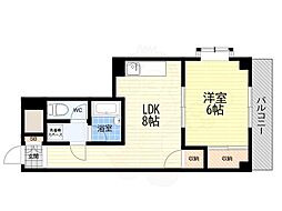 エスペラール武庫之荘 1LDKの間取図画像