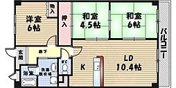 ラフィーネ武庫之荘 3LDKの間取図画像