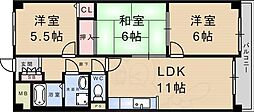 ラ・フォーレ武庫之荘 3LDKの間取図画像