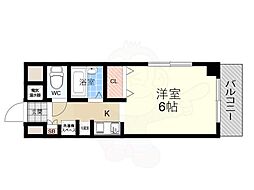 立花アスペンハウス 1Kの間取図画像