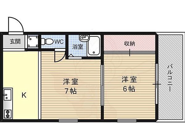 大阪府大阪市淀川区田川３丁目(賃貸マンション2K・1階・35.00㎡)の写真 その2