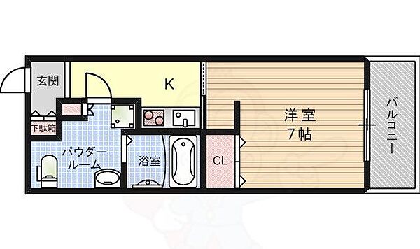 大阪府大阪市淀川区塚本２丁目(賃貸マンション1K・6階・25.90㎡)の写真 その2