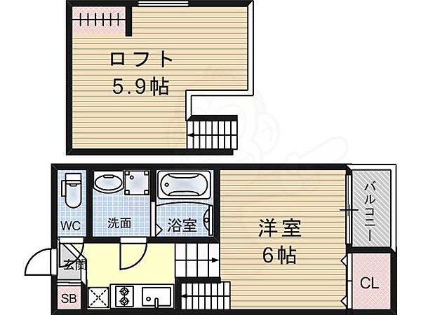 ハーモニーテラス野里 105｜大阪府大阪市西淀川区野里２丁目(賃貸アパート1R・1階・20.74㎡)の写真 その2