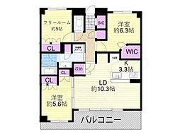 グランカサーレ北千里 2SLDKの間取図画像