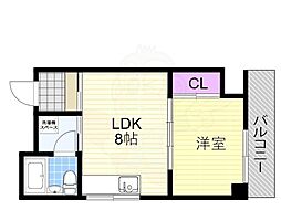 アルトピノ野里 1LDKの間取図画像
