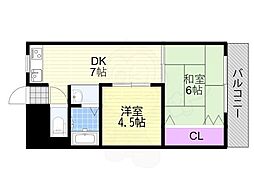 オリンピヤコープ 2DKの間取図画像