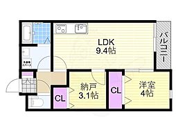 大阪市淀川区加島1丁目アパート 1SLDKの間取図画像
