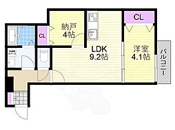 大阪市淀川区加島1丁目アパート 1SLDKの間取図画像