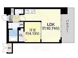 プレジオ御幣島 1LDKの間取図画像