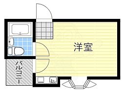 グレイス野里 ワンルームの間取図画像
