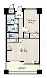 グランドールサンパティオ 1LDKの間取図画像