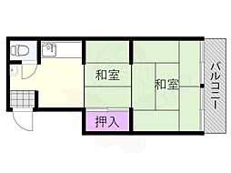 一の丸荘 2Kの間取図画像
