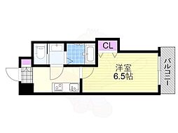 サムティ大阪シティウエスト 1Kの間取図画像