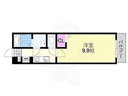 WindHill塚本 1Kの間取図画像