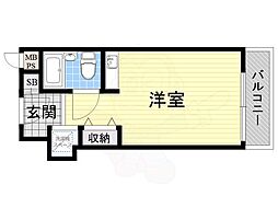 アメニティ塚本公園 ワンルームの間取図画像