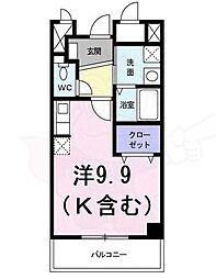 Rio加島 ワンルームの間取図画像