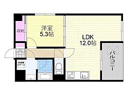 FLATSpark塚本 1LDKの間取図画像