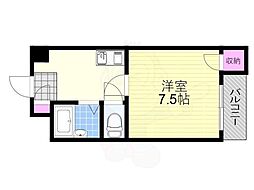 マンションCEDAR 1Kの間取図画像