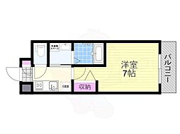 ロジュマン花川 1Kの間取図画像