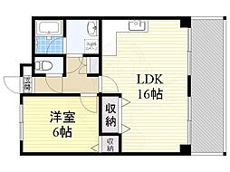 ジオナ塚本 1LDKの間取図画像