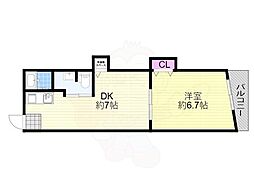 伊勢マンション 1DKの間取図画像