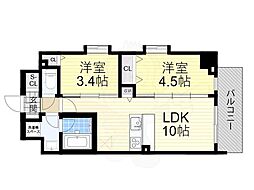 スプランディッドIX 2LDKの間取図画像