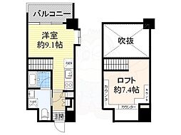 エスリード大阪シティーウエスト ワンルームの間取図画像