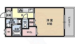 ベルエポック2nd 1Kの間取図画像