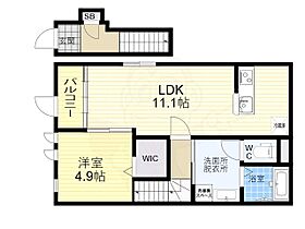 TMフォルトゥーナ  ｜ 大阪府大阪市平野区喜連４丁目8番8号（賃貸アパート1LDK・2階・43.21㎡） その2