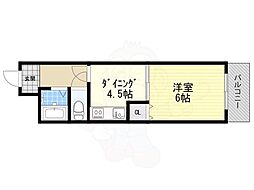 ミタカホーム8 1DKの間取図画像
