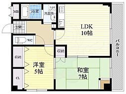 アンボジュール日愛 2LDKの間取図画像