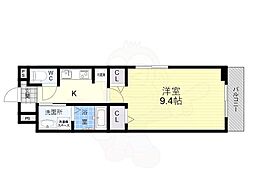 フランメゾン2 1Kの間取図画像