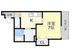 クレアール西今川 1Kの間取図画像