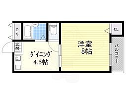 ハイツハーベスト2 1DKの間取図画像