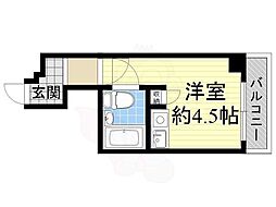 イトーピア山本 ワンルームの間取図画像