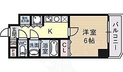 CITYSPIRE平野 1Kの間取図画像