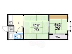 樋口マンション 2Kの間取図画像