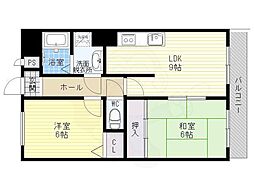 ヴィラシャトー 2DKの間取図画像
