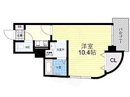 エントレ流町 ワンルームの間取図画像