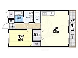 コンフォートM 1LDKの間取図画像