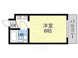 杭全ダイヤモンドライフ ワンルームの間取図画像