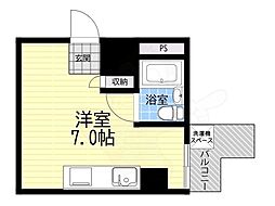グランドシャトータカオ駒川 ワンルームの間取図画像