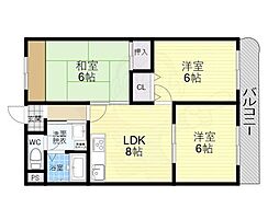 ヒューマンスペースハテンコウ 3LDKの間取図画像