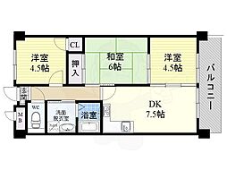 プランドールむつみ 3DKの間取図画像