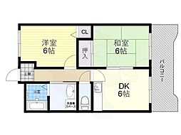 サンロイヤル 2Kの間取図画像