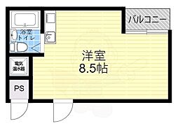 カサパラシオ ワンルームの間取図画像
