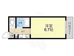 コーポアイズ ワンルームの間取図画像