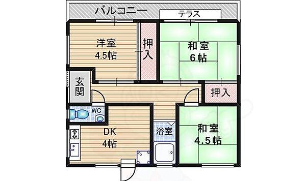 大阪府茨木市太田３丁目(賃貸一戸建3DK・1階・45.36㎡)の写真 その2